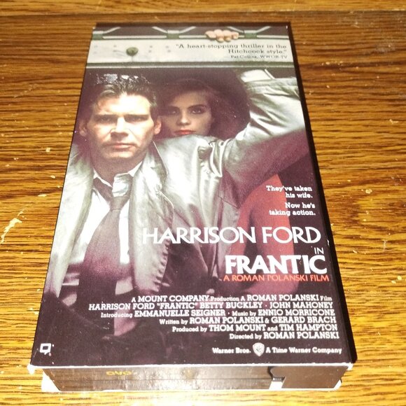Frantic (VHS, 1991, Warner Bros, Studios) Harrison Ford - Picture 1 of 6